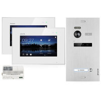 Video Gegensprechanlage BALTER EVO 2-Draht BUS  für Einfamilienhaus mit 2 x Touchscreen 7" Monitor