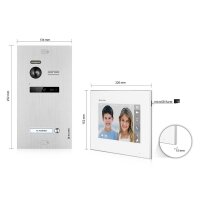 WLAN Video Türsprechanlage BALTER EVO 2-Draht BUS Komplettsystem für 2-Familienhaus