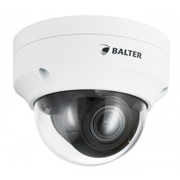 BALTER X ECO 4.0MP Vandalensichere IP Dome-Kamera, 2.8-12mm AF Motorzoom, Nachtsicht 40m, WDR 120dB