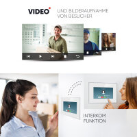 HD WLAN Video Gegensprechanlage BALTER EVO für 1-Familienhaus, 3x Monitor, mit Smartphone App